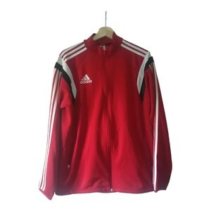 Adidas Men's Red and White Windbreaker
